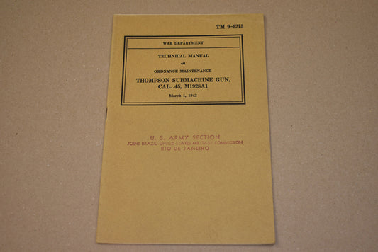 TM 9-1215 Thompson Submachine Gun