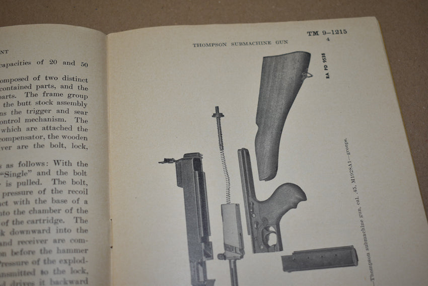 TM 9-1215 Thompson Submachine Gun