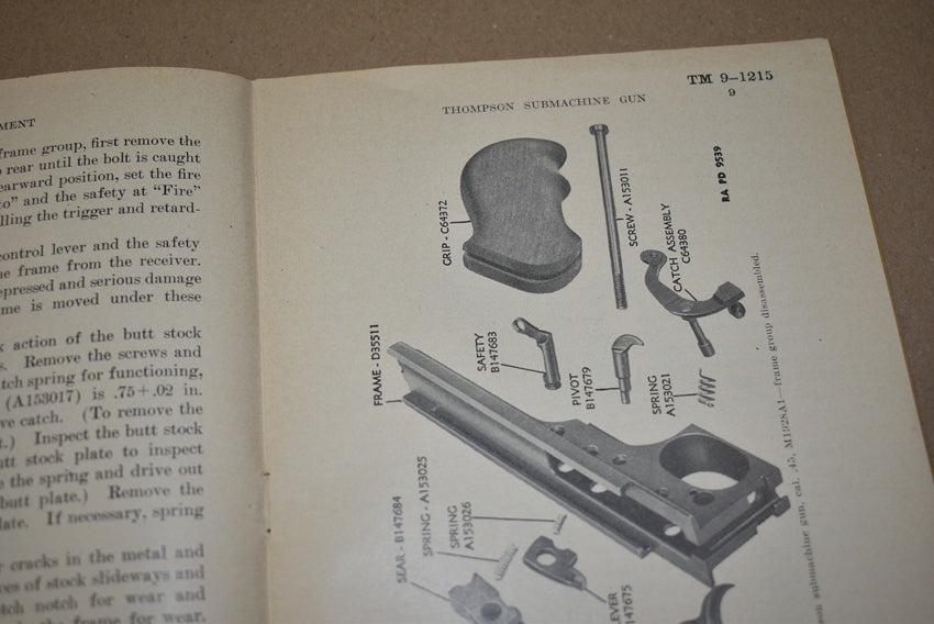 TM 9-1215 Thompson Submachine Gun