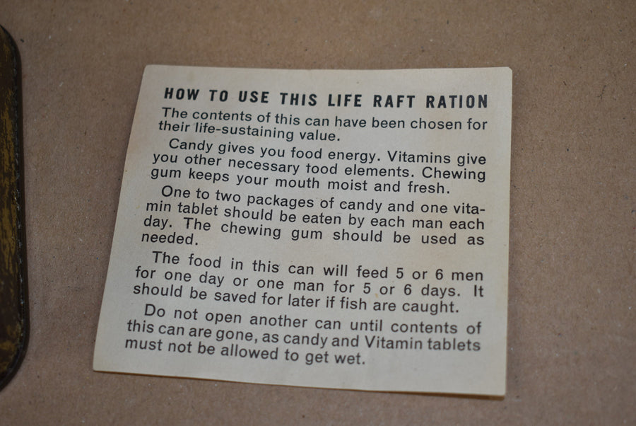 Boîte de ration Life Raft