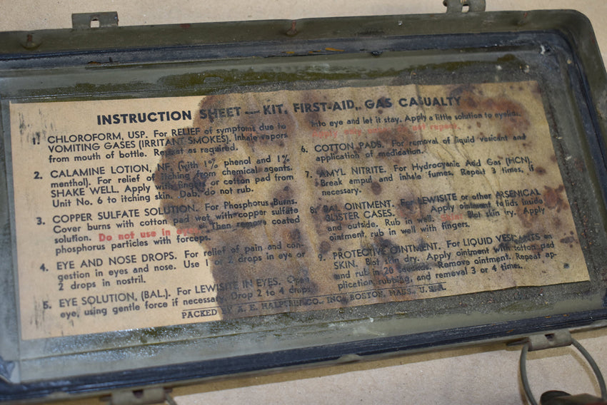 Boîte de premiers secours au gaz