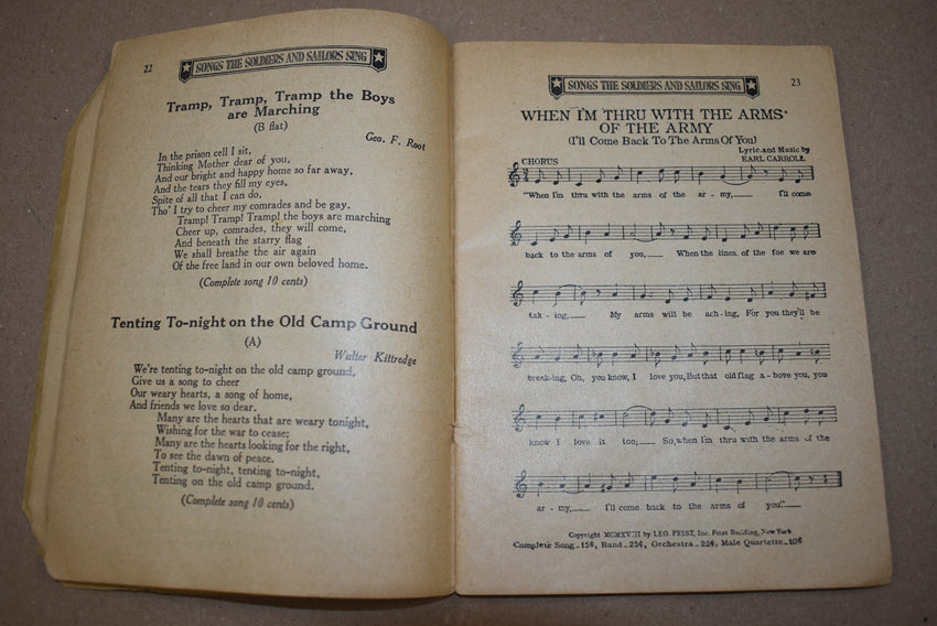 Livret Songs the Soldiers and Sailors sing