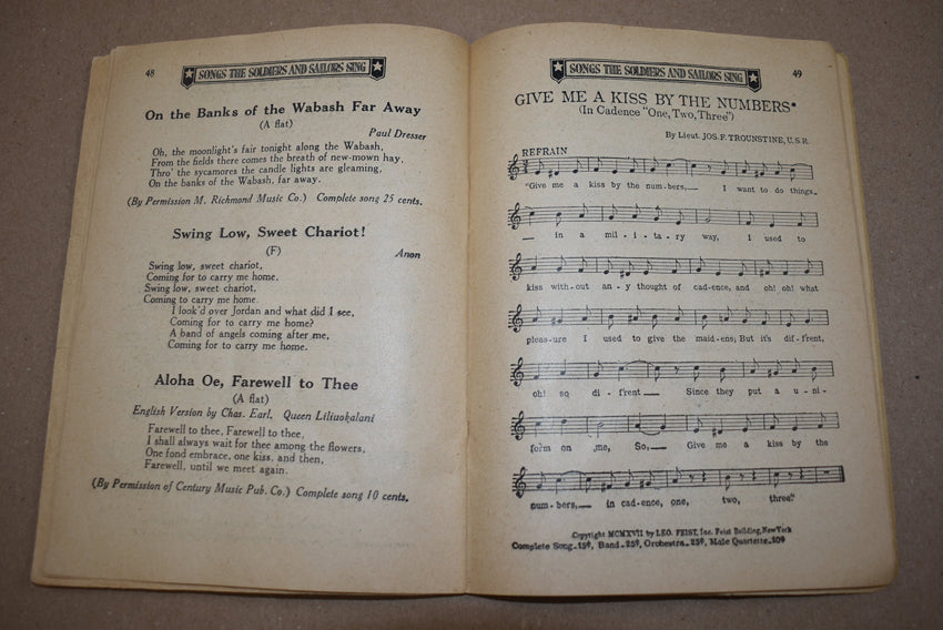 Livret Songs the Soldiers and Sailors sing