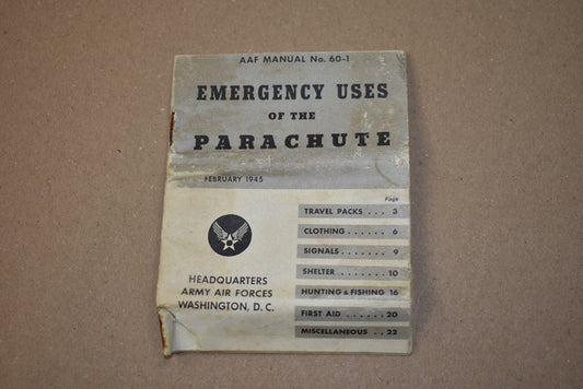 Livret Utilisations d'urgence de parachute